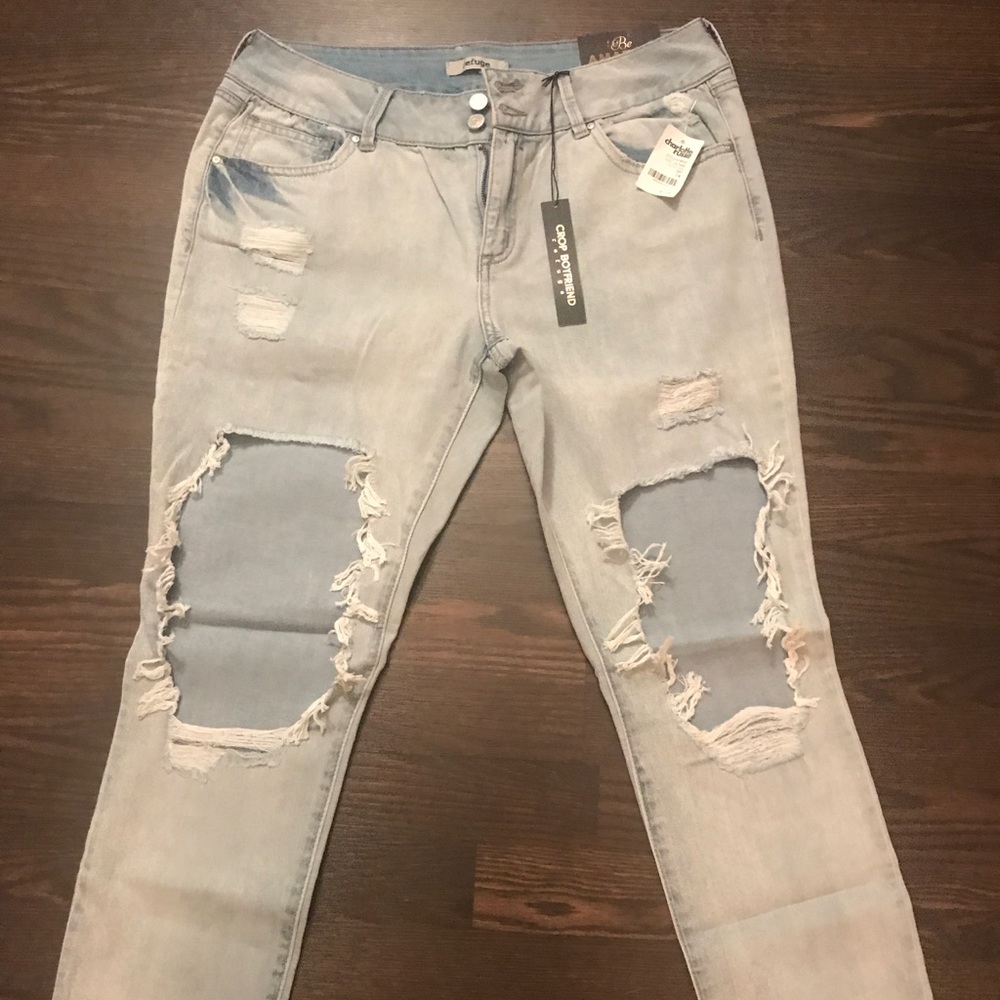 Crop boyfriend jeans